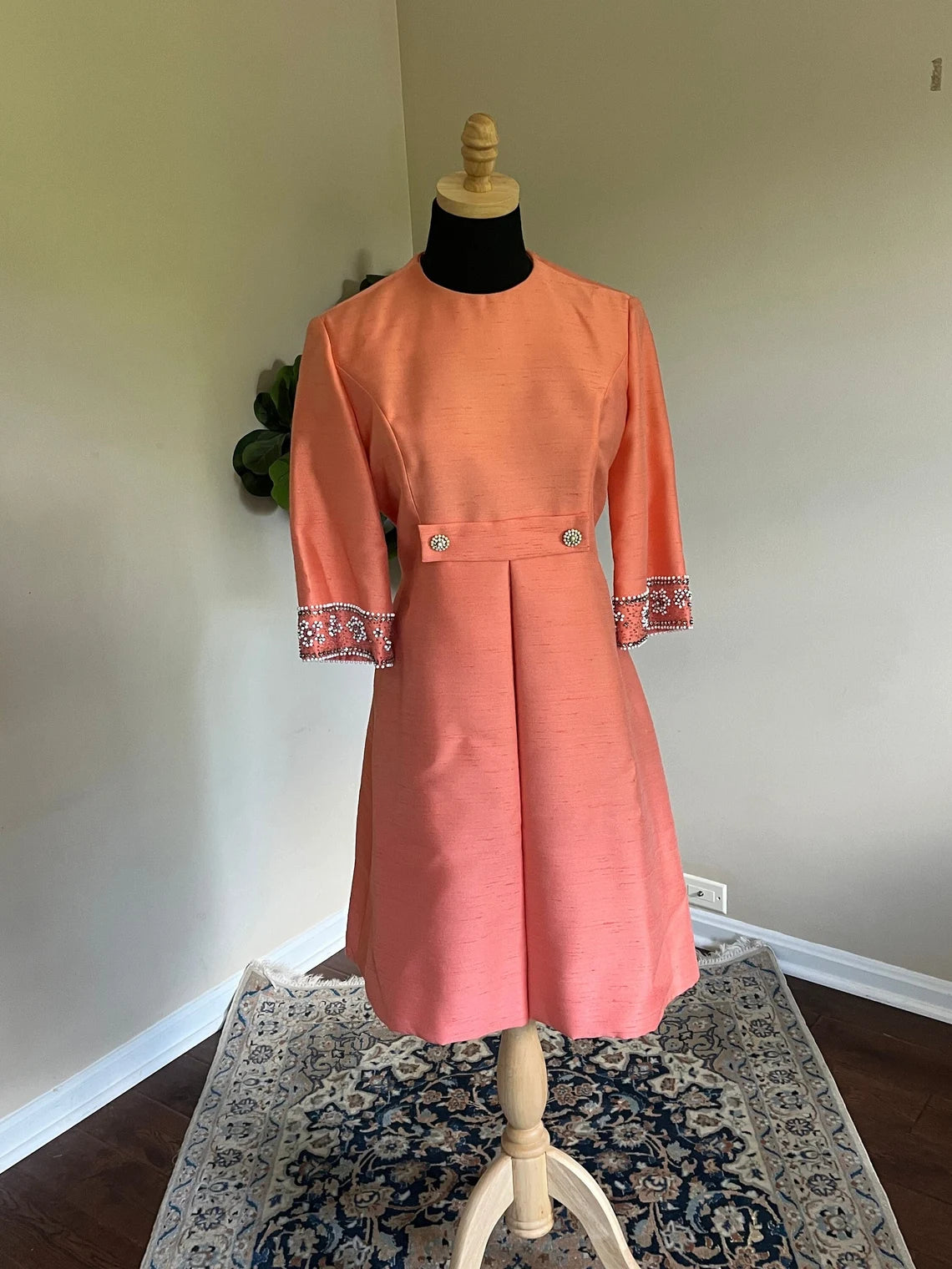 Vintage 1960s Designer Cocktail Dress Mother of the Bride Dress