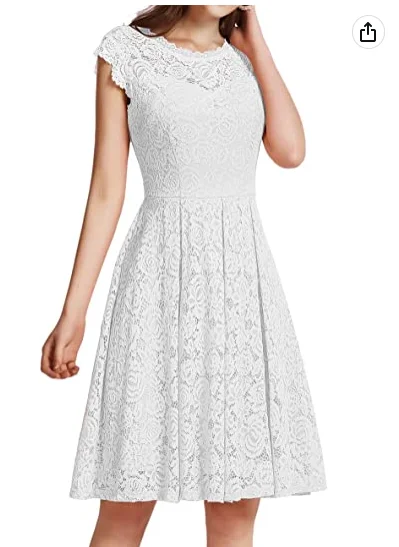 Women's Vintage Floral Lace Cocktail Dress Homecoming Dress c2686