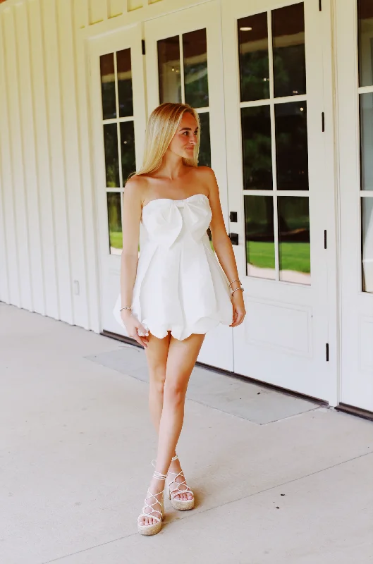 Mini Dresses for beach nights-Sweet As Sugar Dress - Ivory