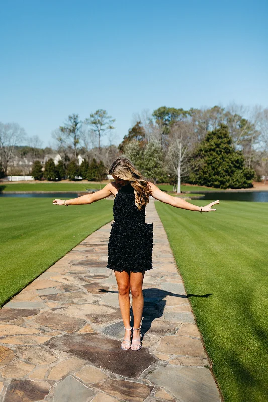 Mini Dresses for trendy, laid-back style-Lady Bow Dress - Black