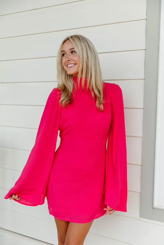 Mini Dresses for your summer wardrobe-Neely Mini Dress - Fuchsia