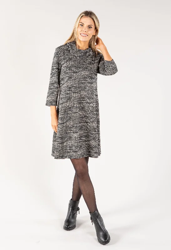 Mini Dresses for a luxurious vibe-Patterned Knit Dress