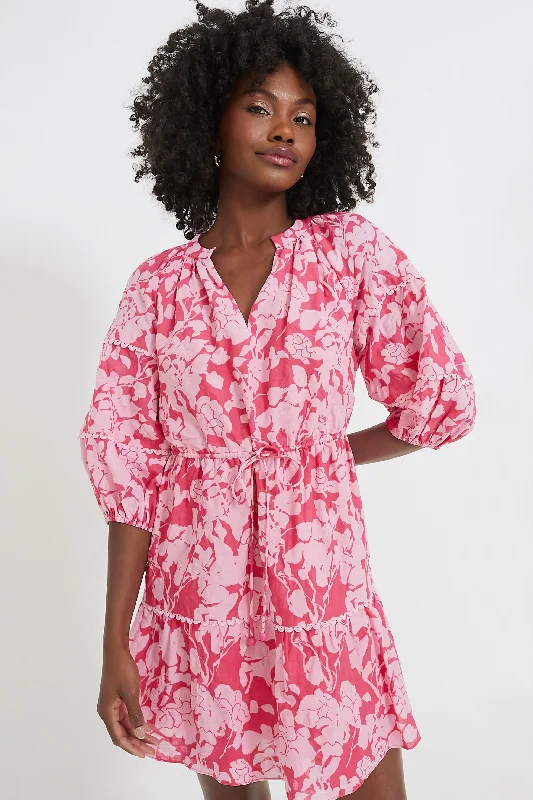 Mini Dresses for a fresh spring look-Pink Floral Matilda Mini Dress