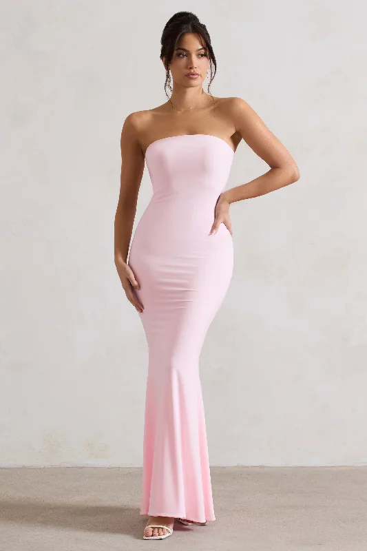 Maxi dresses for formal corporate events and dinners -Ceremony | Pink Bandeau Maxi Dress