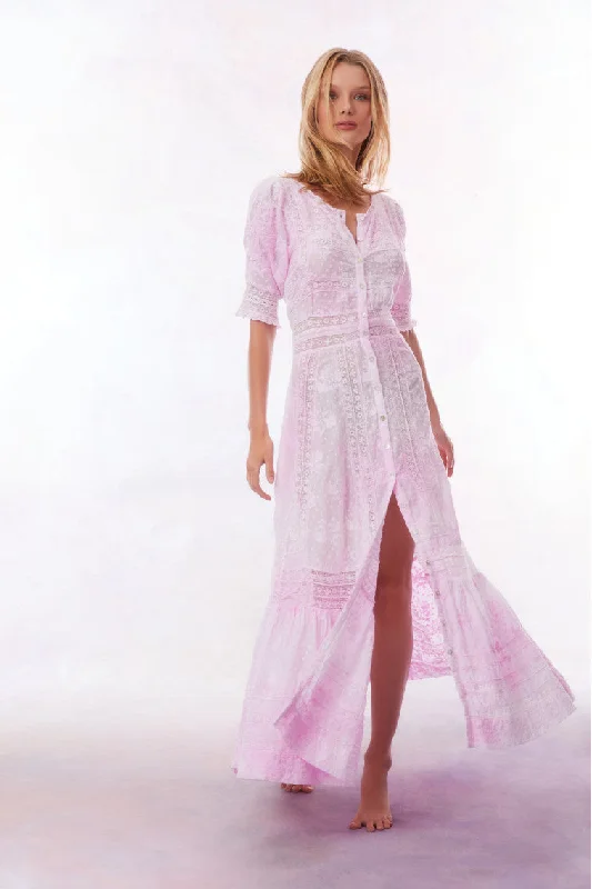 Maxi dresses for holiday dinners and celebrations -Minka Maxi Dress-PEONY PINK