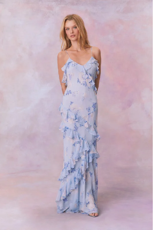 Maxi dresses for intimate family gatherings during the holidays -Rialto Fragrance Print Maxi Dress