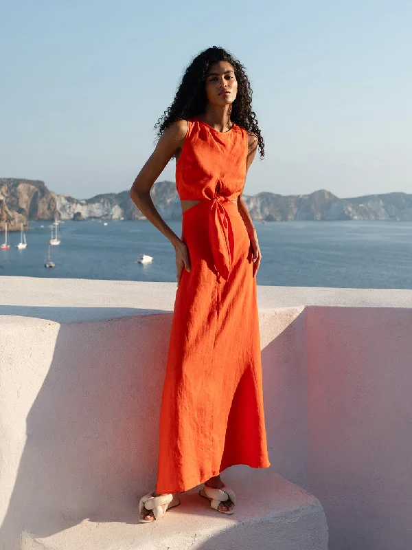 Maxi dresses with an elegant boat neckline for a classic touch -Romina Maxi Dress