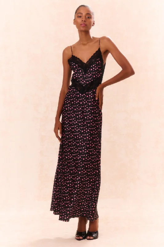 Maxi dresses with floral prints for spring -Serita Silk Floral Maxi Dress